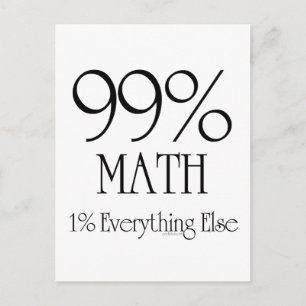 Cartão Postal Matemática de 99%