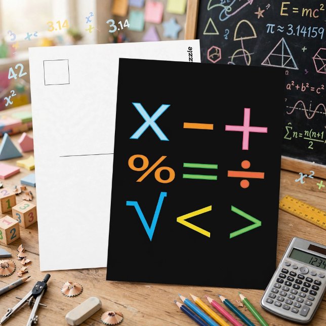 Cartão Postal Matemática Símbolo Matemático Matemática  (Criador carregado)