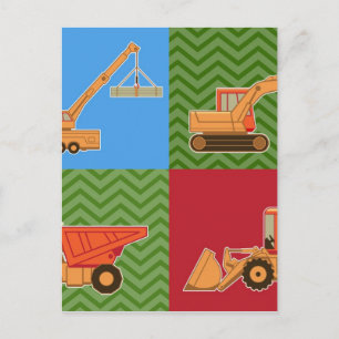 Cartão Postal Material Pesado de Transporte - Colagem