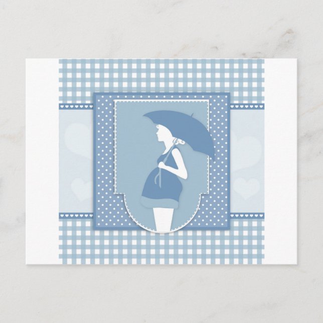 Cartão Postal maternidade azul (Frente)