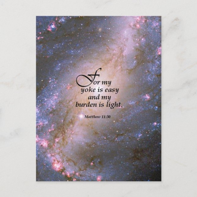 Cartão Postal Mateus 11:30 (Frente)