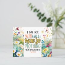 Mateus 17:20 Fé como uma Bíblia de Sementes de Mos