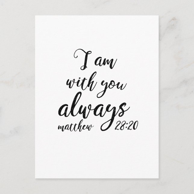 Cartão Postal Mateus 28:20 (Frente)