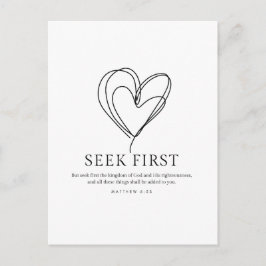 Cartão Postal Mateus 6:33 Procure primeiro o Reino de Deus