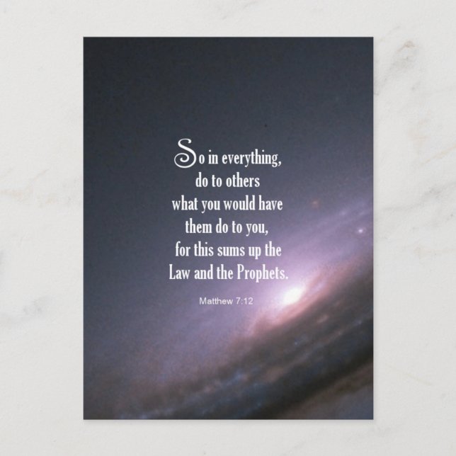 Cartão Postal Mateus 7:12 (Frente)