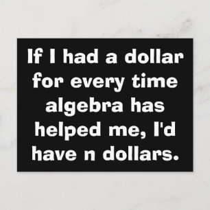 Cartão Postal Math Algebra Postcards