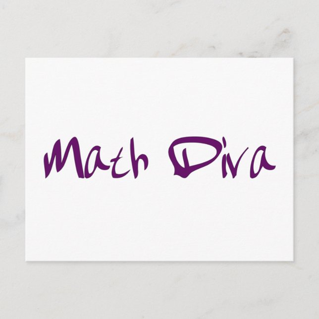 Cartão Postal Math Diva (Frente)