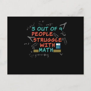 Cartão Postal Math Engraçado Dizendo Matemático