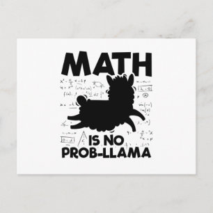 Cartão Postal Math Lama Professor de Matemática Ideia Dotada
