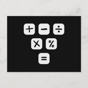 Cartão Postal Math Symbols mathematical Signs Maths