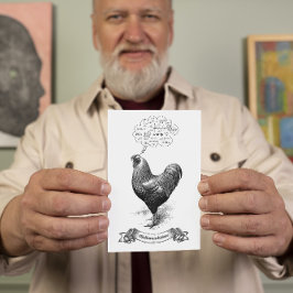 Cartão Postal Mathemachicken Funny Math Chicken Piada