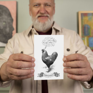 Cartão Postal Mathemachicken Funny Math Chicken Piada