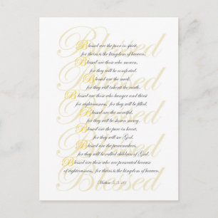 Cartão Postal Mathew 5: 3-10