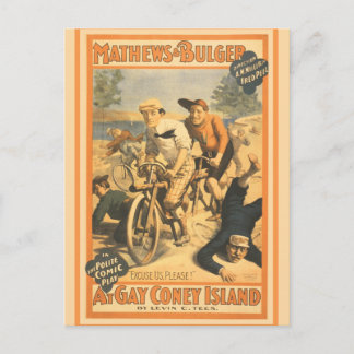 Cartão Postal Mathew e Bulger na Ilha de Gay Coney