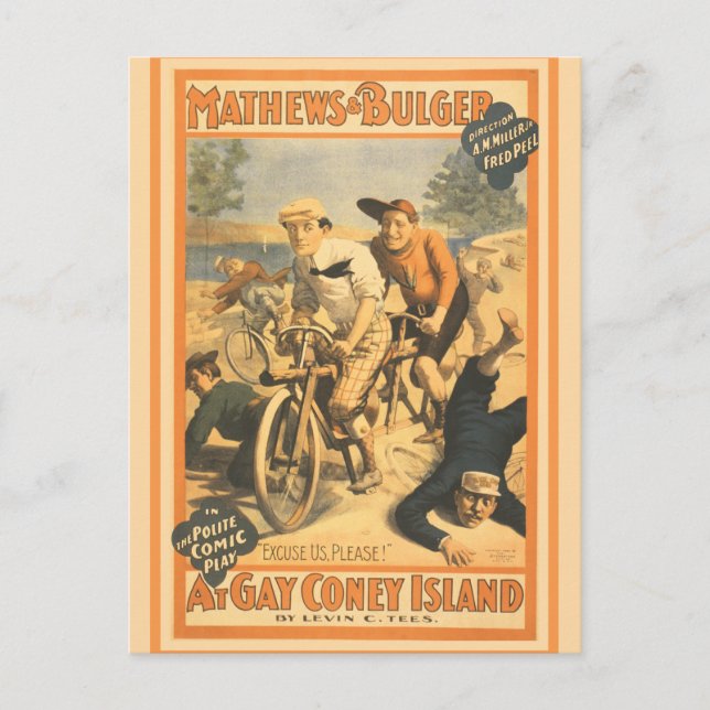 Cartão Postal Mathew e Bulger na Ilha de Gay Coney (Frente)