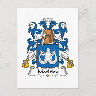 Cartão Postal Mathieu Family Crest
