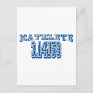 Cartão Postal Mathlete Pi