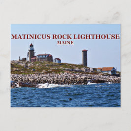 Cartão Postal Matinicus Rock Lighthouse, Cartão-postal Maine