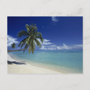 Cartão Postal Matira Beach na ilha de Bora Bora,