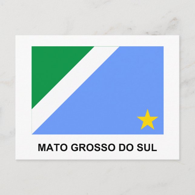 Cartão Postal Mato Grosso do Sul, Bandeira do Brasil (Frente)