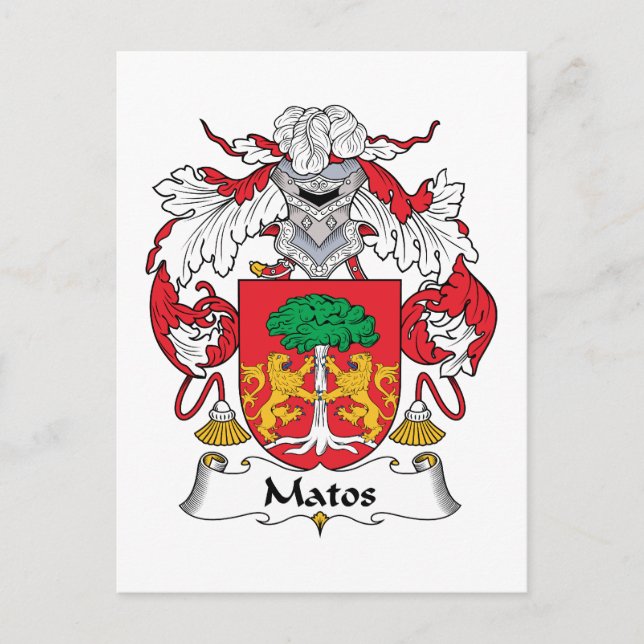 Cartão Postal Matos Family Crest (Frente)
