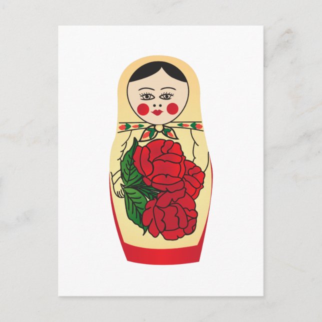 Cartão Postal Matrjoška doll (Frente)