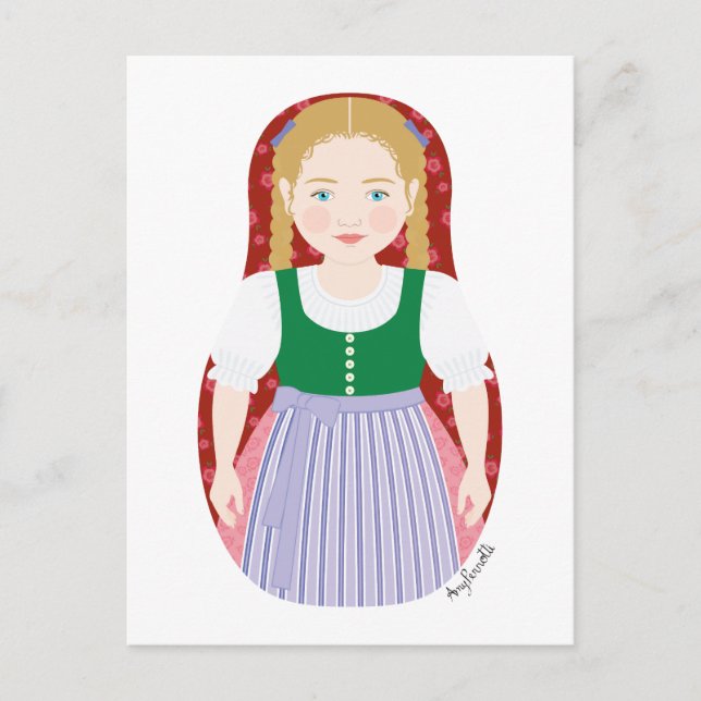 Cartão Postal Matryoshka Austríaco (Frente)