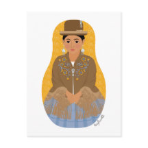 Cartão postal Matryoshka boliviana Aymara