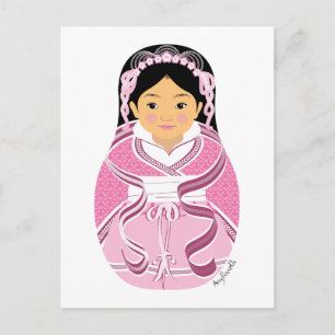 Cartão Postal Matryoshka Chinês, HanFu