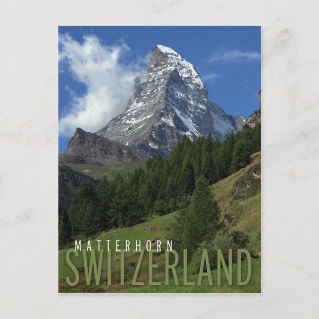 Cartão Postal Matterhorn na Suíça (Frente)