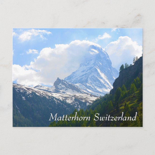 Cartão Postal Matterhorn na Suiça (Frente)