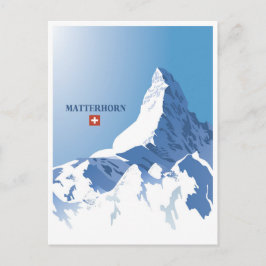 Cartão Postal Matterhorn,Zermatt,Suiça,Esqui