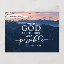Matthew 19:26 com Deus Todas as Coisas são Possíve