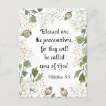 Matthew 5 9 Bendito é a Bíblia dos Peacemakers.