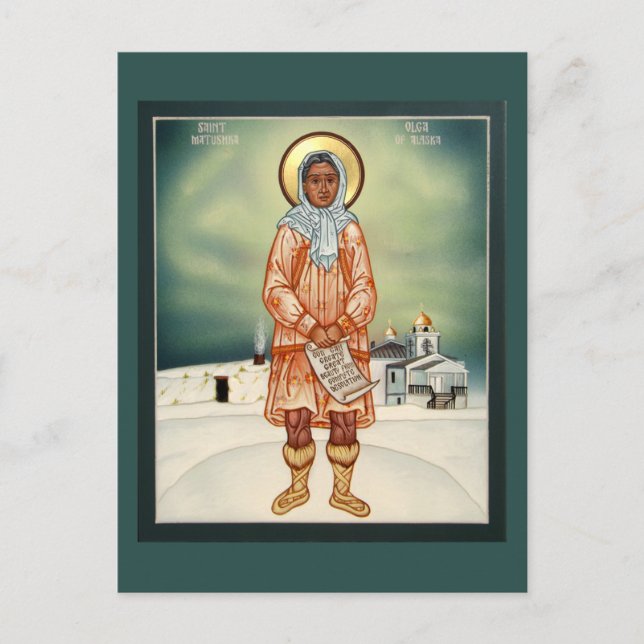 Cartão Postal Matushka Olga do Alaska Prayer Card (Frente)