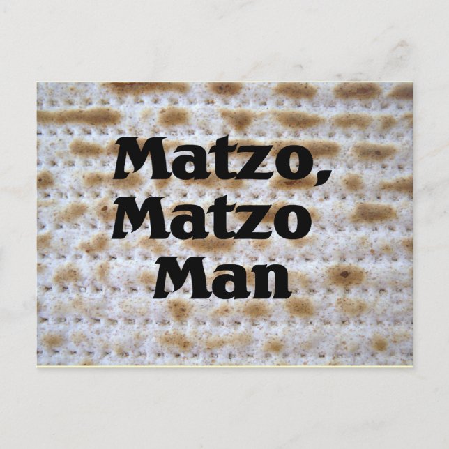 Cartão Postal Matzo, Matzo Man (Frente)