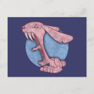 Cartão Postal Mau Bunny Rosa