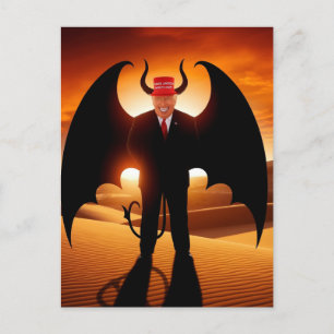 Cartão Postal Mau num chapéu vermelho