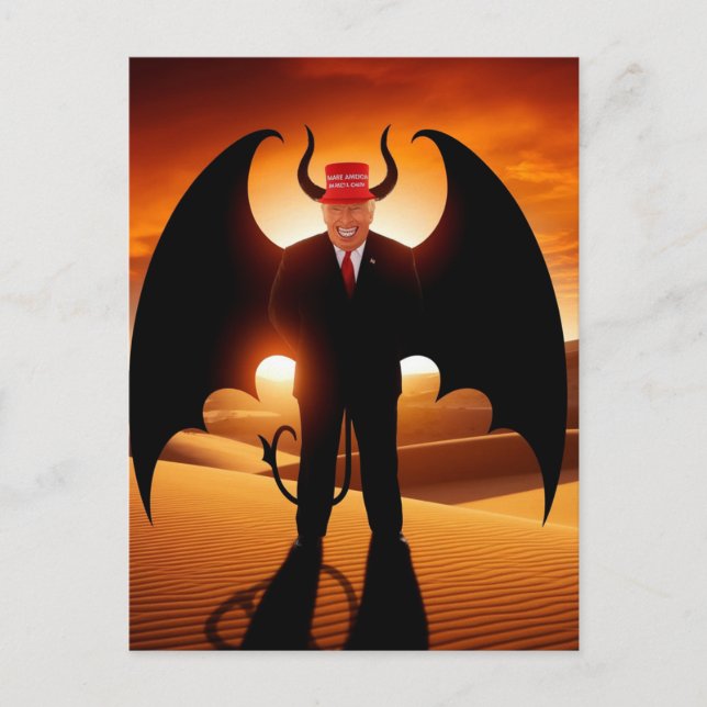 Cartão Postal Mau num chapéu vermelho (Frente)