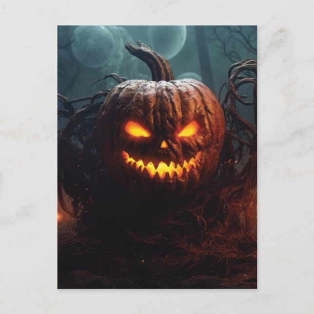 Cartão Postal Mau Pumpkin (Frente)