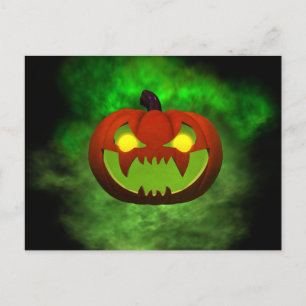 Cartão Postal Mau Spooky HalloweenPumpkin