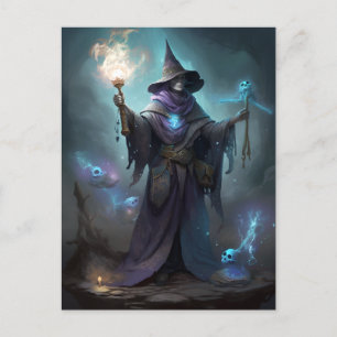 Cartão Postal Mau Witch Dark Fantasy Art