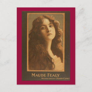 Cartão Postal Maude Fealy Vintage Theater Poster