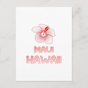 Cartão Postal Maui Hawaii Hibiscus Flower