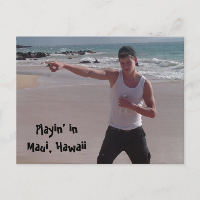 Cartão Postal Maui Hawaii Na Praia (Frente)