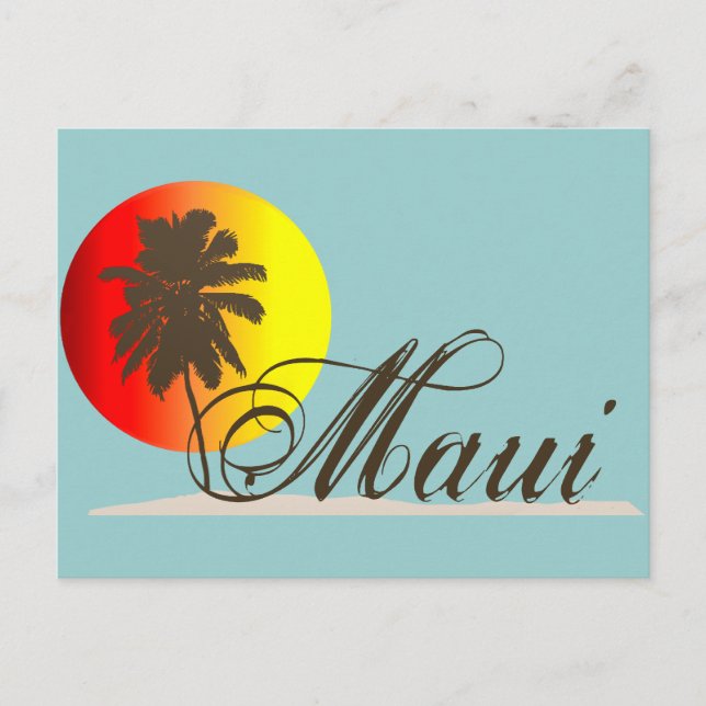 Cartão Postal Maui Hawaii Souvenir (Frente)