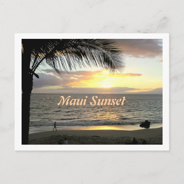 Cartão Postal Maui Sunset, Cartão-postal da Beach Walker (Frente)