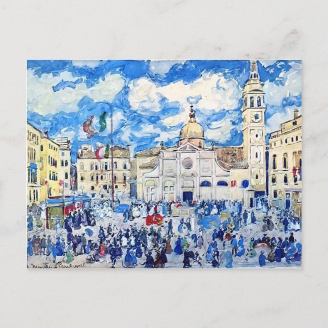 Cartão Postal Maurice Prendergast - Papais noeis Campo Maria For (Frente)