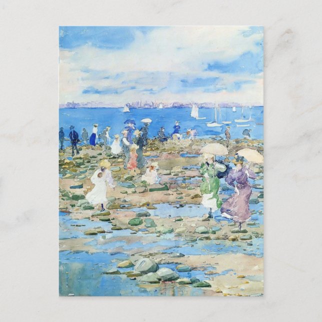Cartão Postal Maurice Prendergast - Visitantes de Verão (Frente)