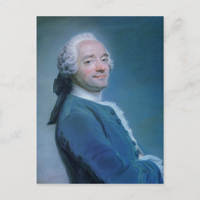 Cartão Postal Maurice Quentin de la Tour Autorretrato (Frente)